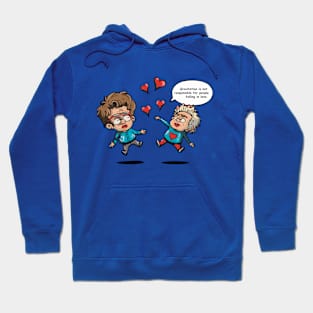Cupid or Physics? Einstein's Witty Take on Love. funny quotes by Einstein Hoodie